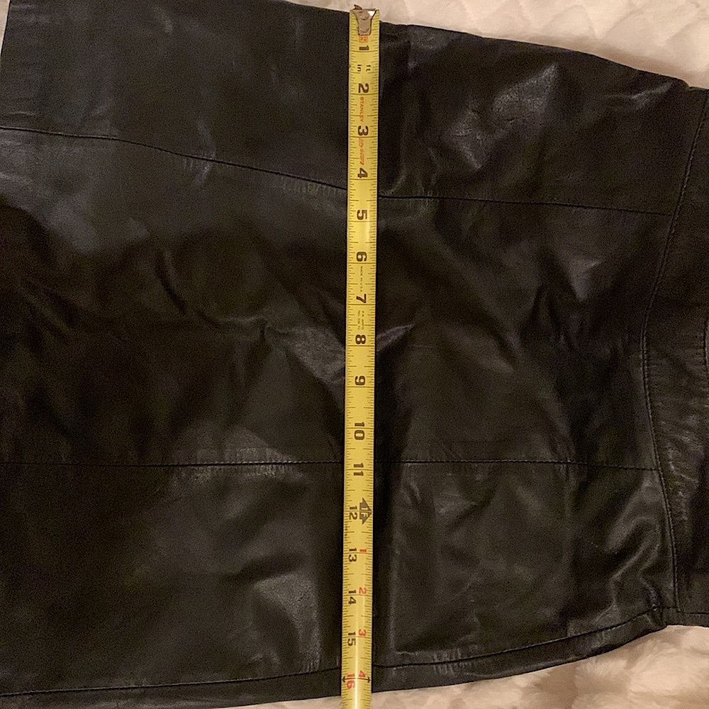 Gorgeous Black Soft Leather A-line Skirt fully lined and worn once 👯‍♀️ 40FINAL